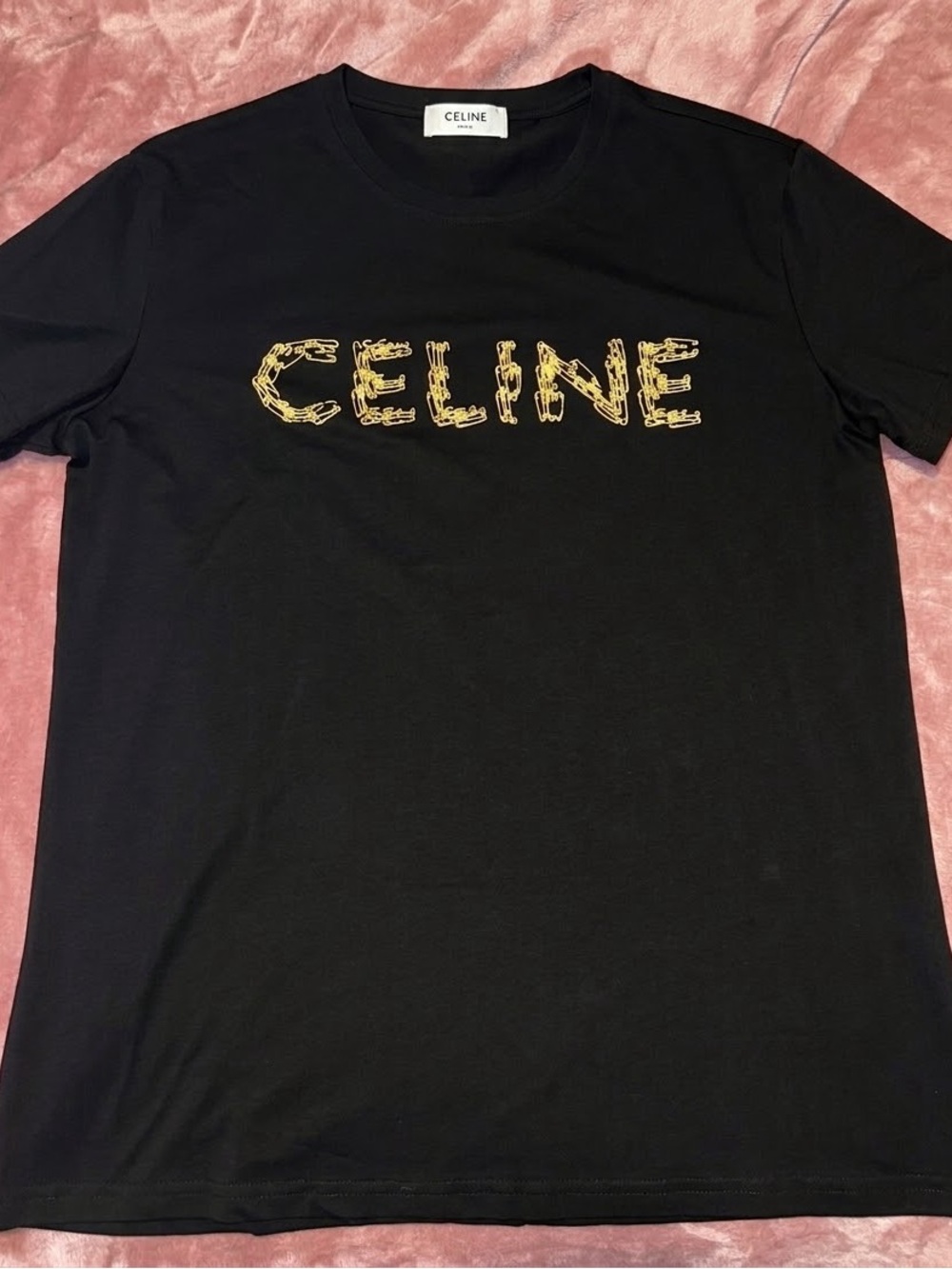 Inspo Black Tee with Gold Logo Design